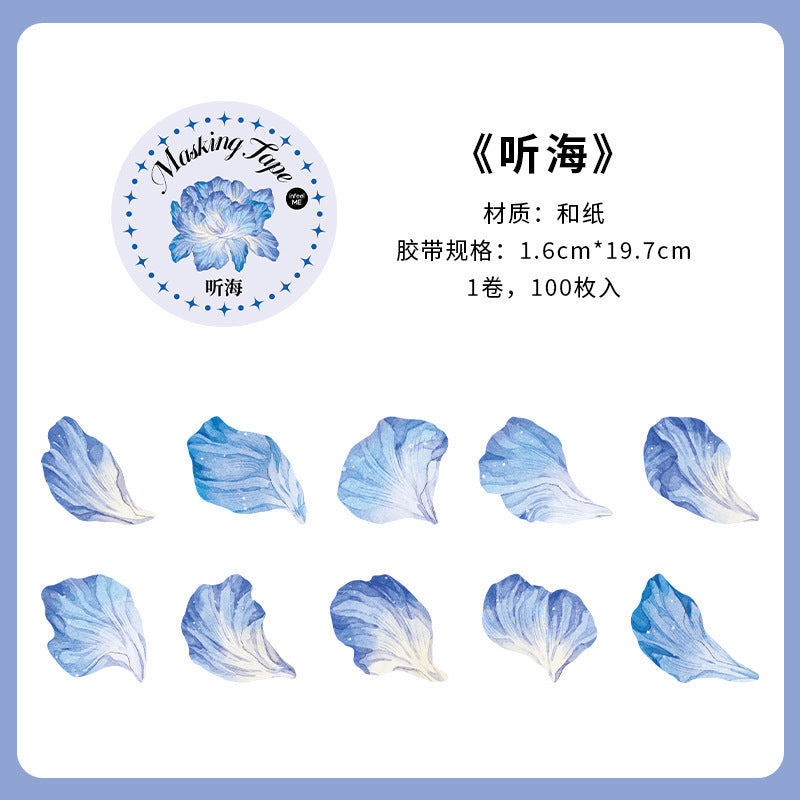 Flower Series – Theme PET Tape, 100 Pcs - ViktaShop