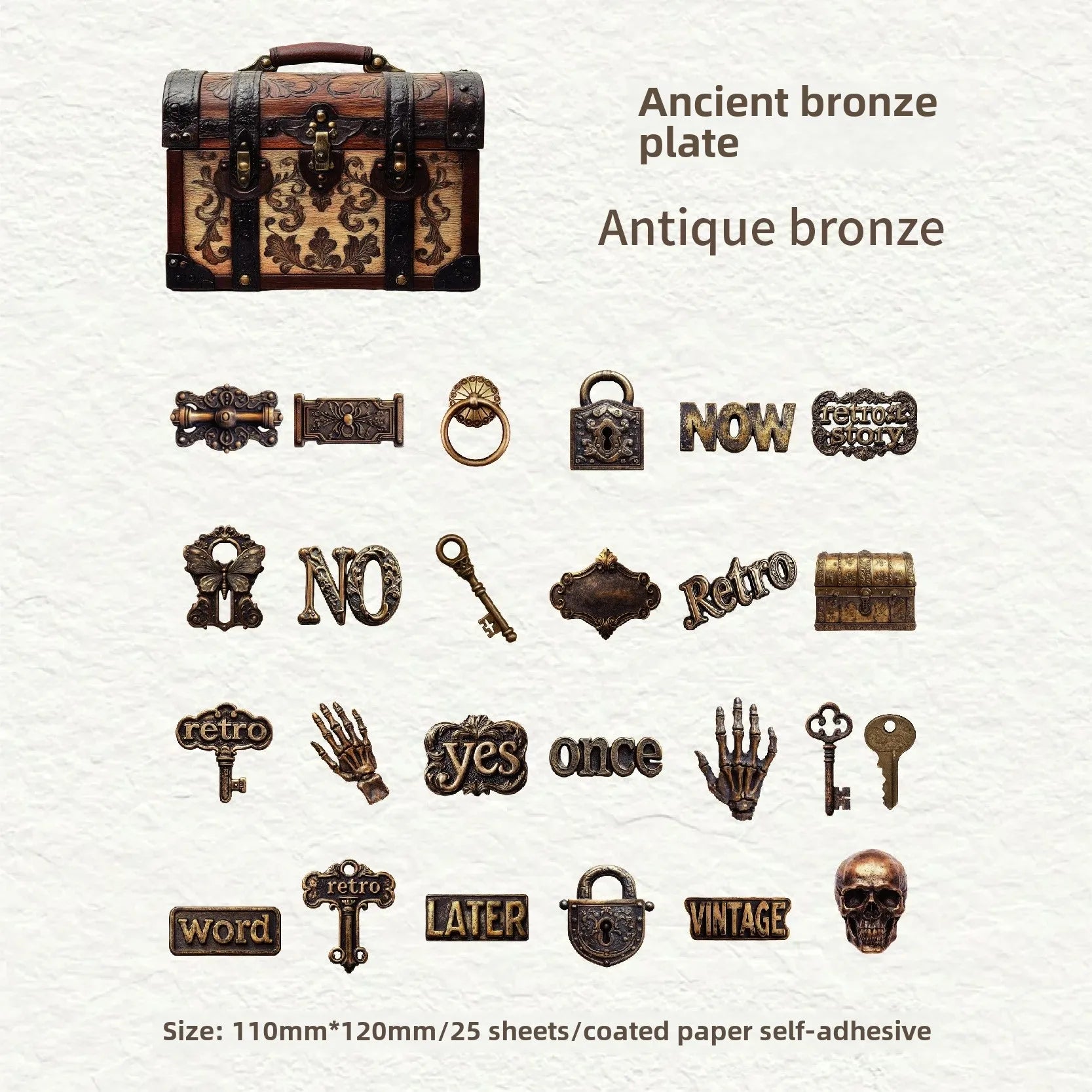 Retro Story Waterproof Sticker Pack – Antique Objects, Vintage Scrapbooking Materials - ViktaShop