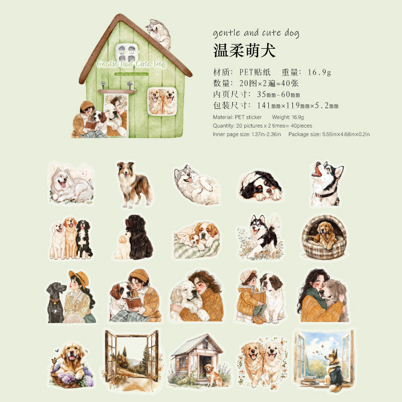 Sugar Poetry Pet White Ink Sticker Pack 6 Types 20 psc