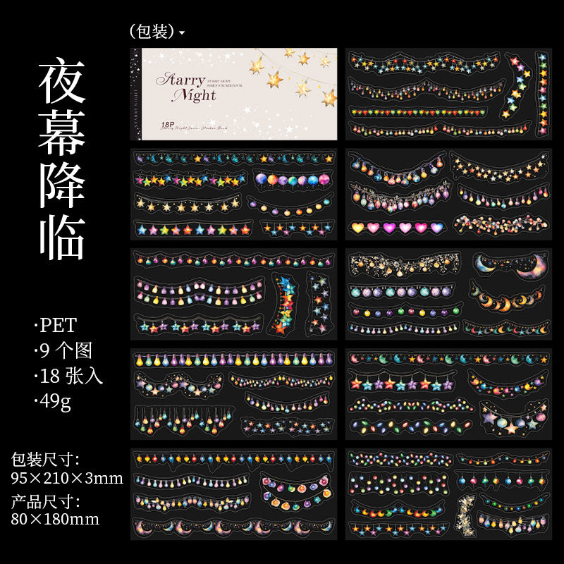 Large Size Starlight Night Series Stickers - ViktaShop