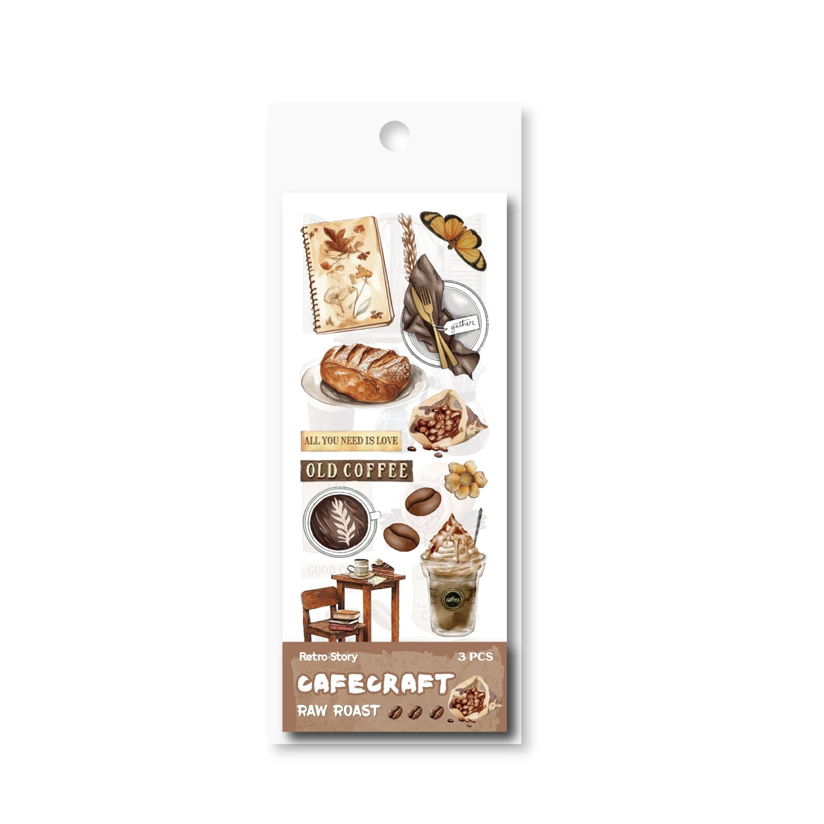 Coffee Notes Series Stickers, 6 Options - ViktaShop