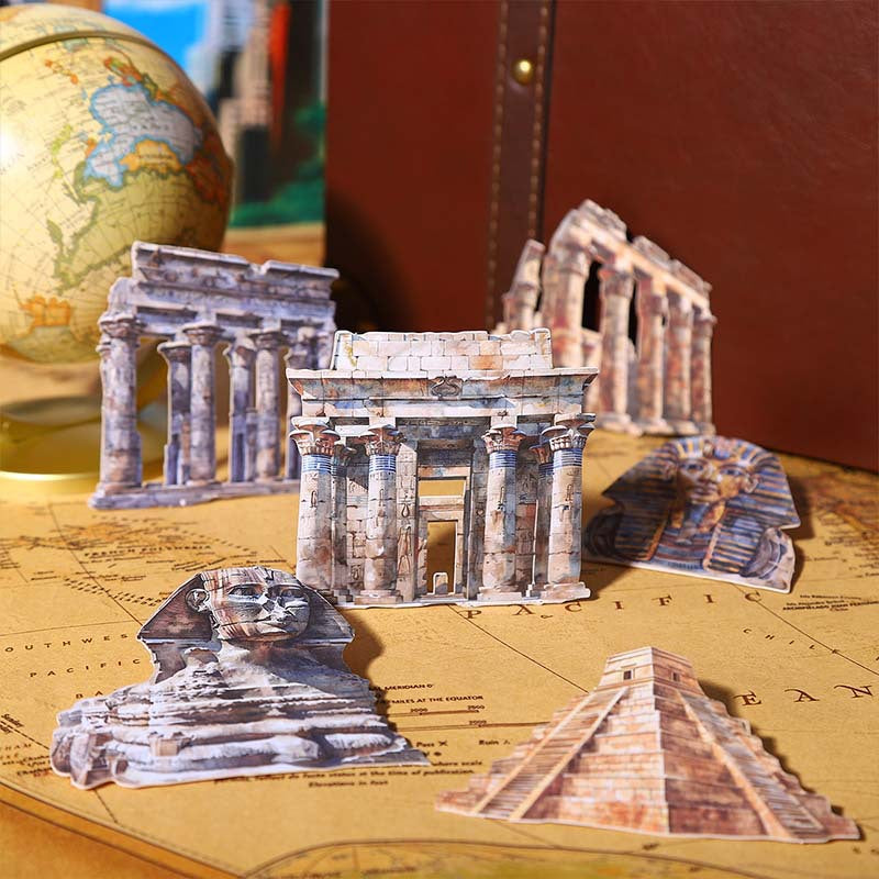 Global Travel Series Travel Theme Hard Card Stickers 10 Pieces in 6 Styles