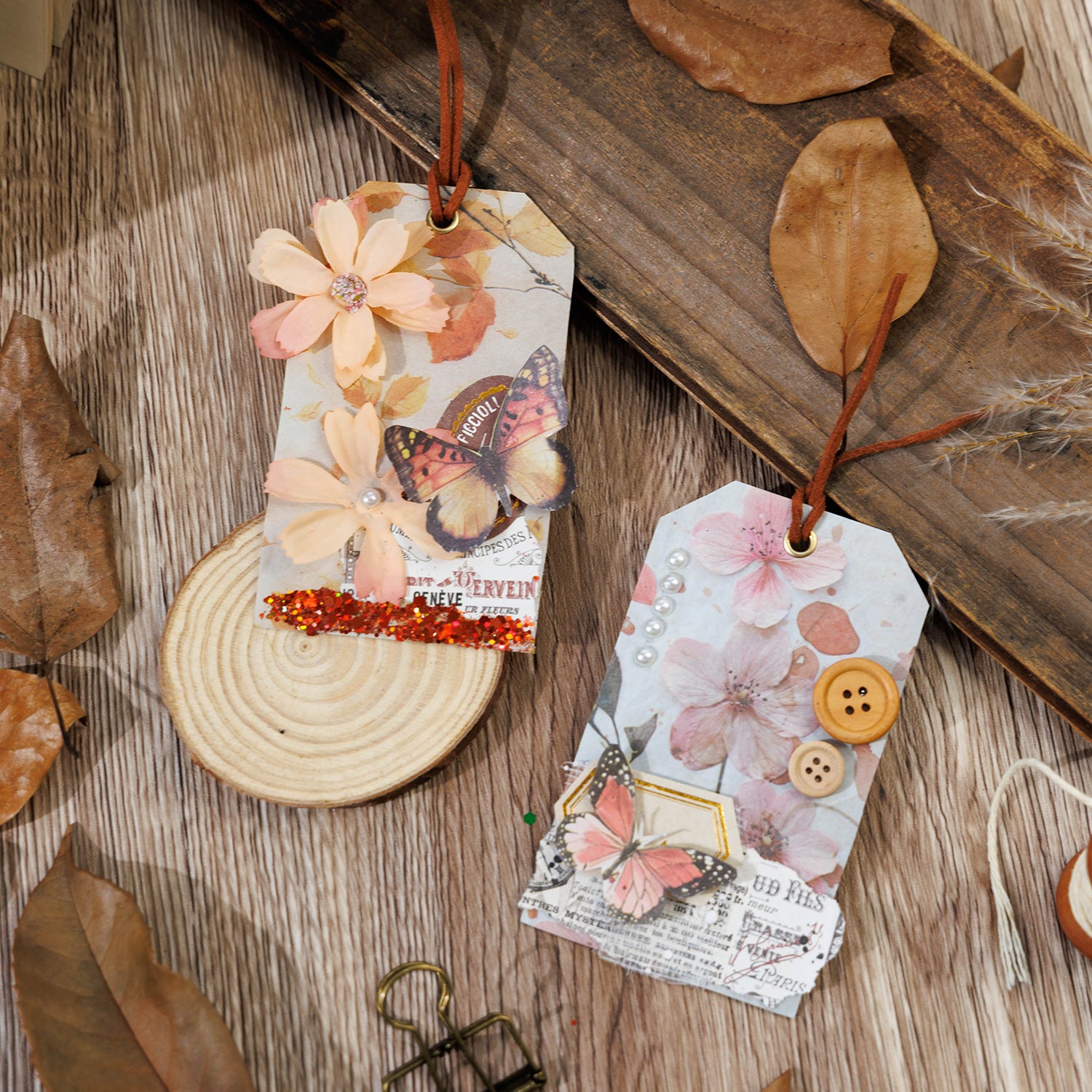 Ancient Forest Paper – Year Blueprint Series, Retro Flowers & Butterfly Garden, 30 Pcs - ViktaShop