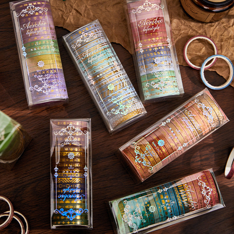 Aerobic Life Series Bronzing Paper Tape – 20 Rolls - ViktaShop