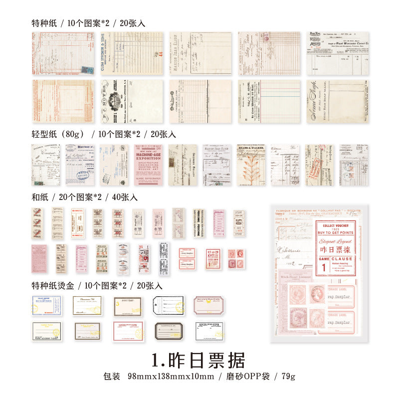 Retro DIY Material Bag – Years Chapter Series, 4 Options - ViktaShop