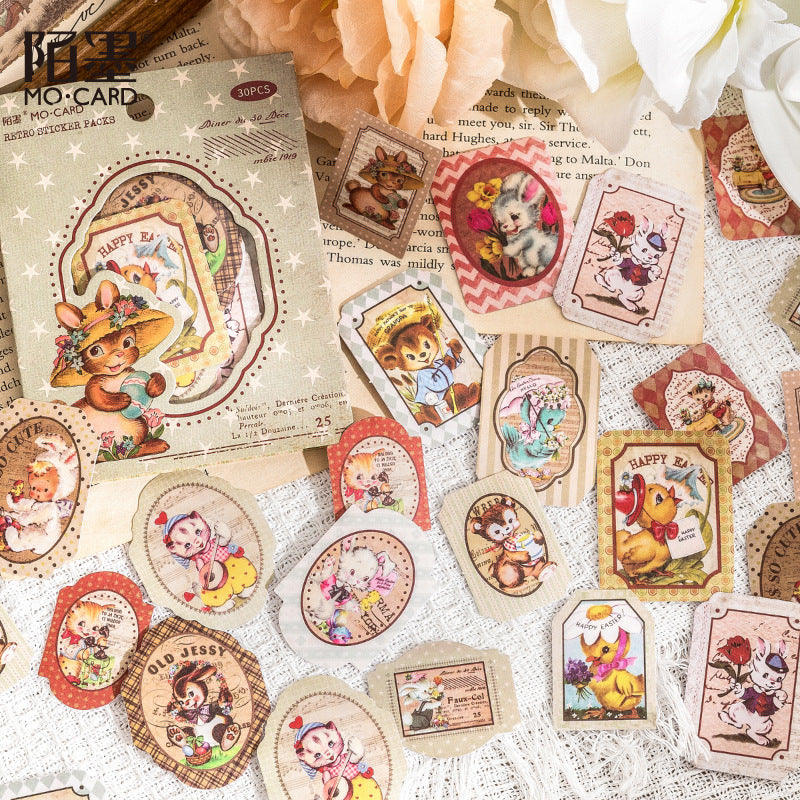 Sticker Bag - Pastoral Diary Series, 6 Pcs - ViktaShop