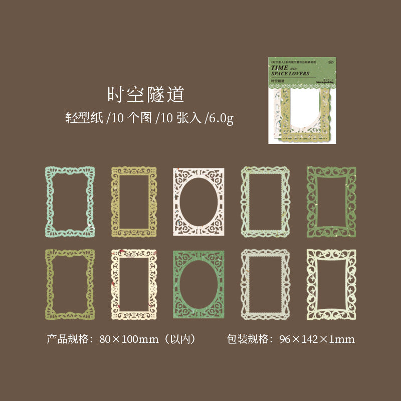 Wonderful Day Series Lace Hollow Frame Material Paper for Scrapbooking - ViktaShop