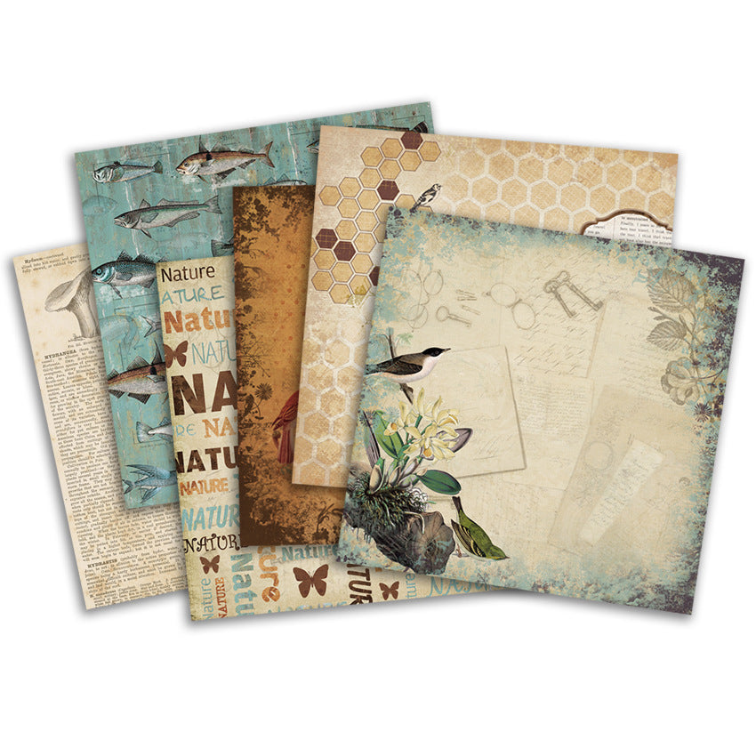 Nature Design DIY Scrapbook & Hand Account Pattern Paper - 24 sheets - ViktaShop