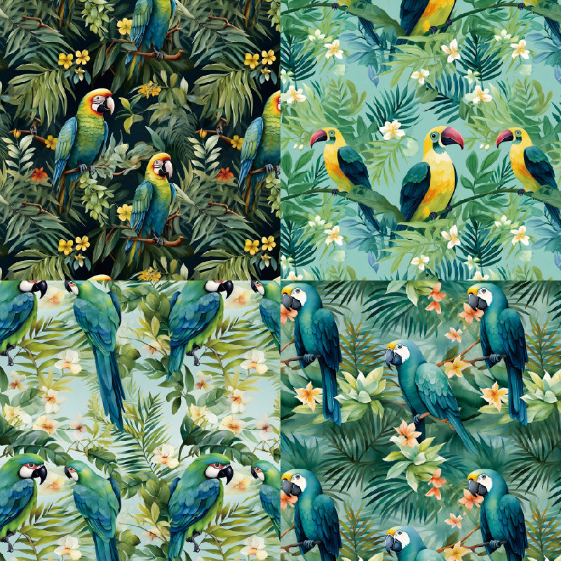 Jungle Background Paper – Single-Sided, 24 Sheets - ViktaShop