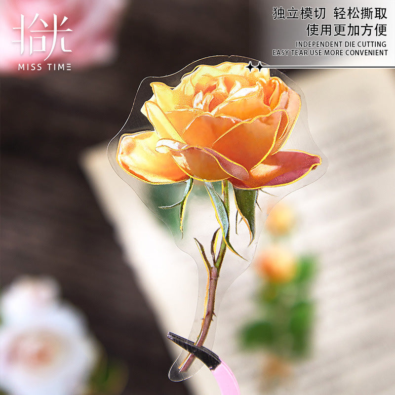 PET hot stamping stickers plant language poetry series 30 psc