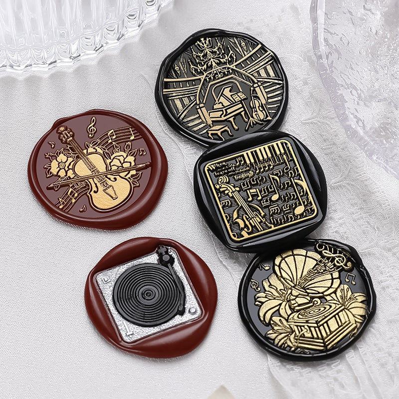 Music Series Brass Seal – Solid Carved Head, 10 Options - ViktaShop