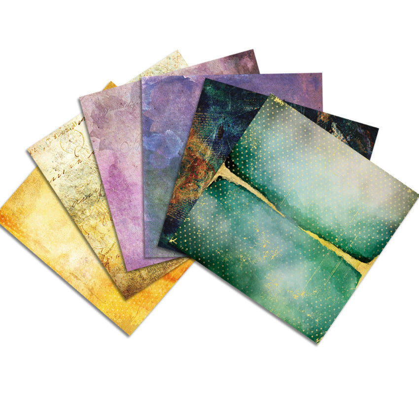 Retro Colorful DIY Scrapbook & Journal Background Paper - Single-Sided, 24 Sheets - ViktaShop