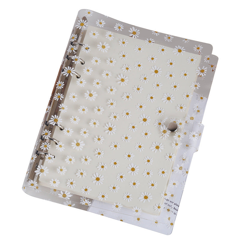 A6/A7 Loose-Leaf Journal Notebook with Transparent PVC Cover – Cute Daisy Style - ViktaShop