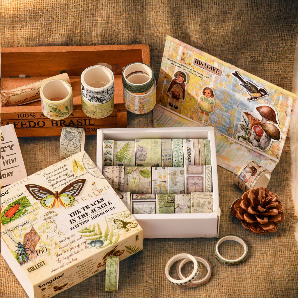 Vintage Fate Monologue Sticker & Paper Tape Set – DIY Album & Diary - ViktaShop