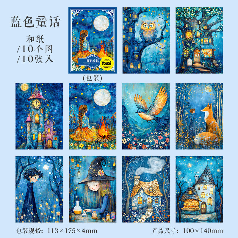 Fairy Tale Whisper Series Retro Material Stickers 6 Styles 10 psc