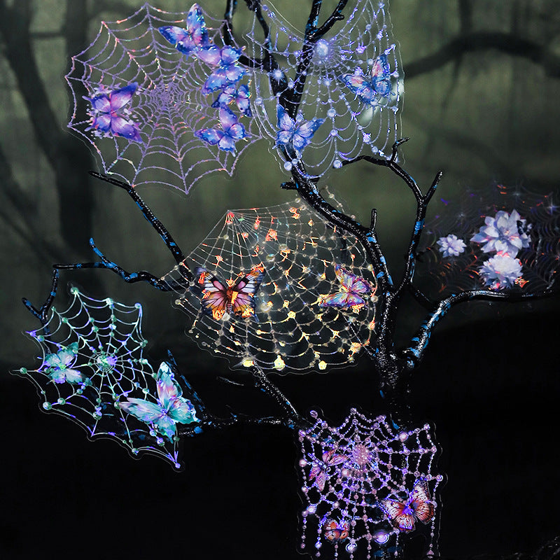 Spider Web Art Stickers – Light Shell Series, 4 Options - ViktaShop