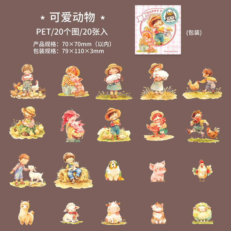 A Beautiful Day Landscaping PET Sticker Pack, 20 Pcs - ViktaShop
