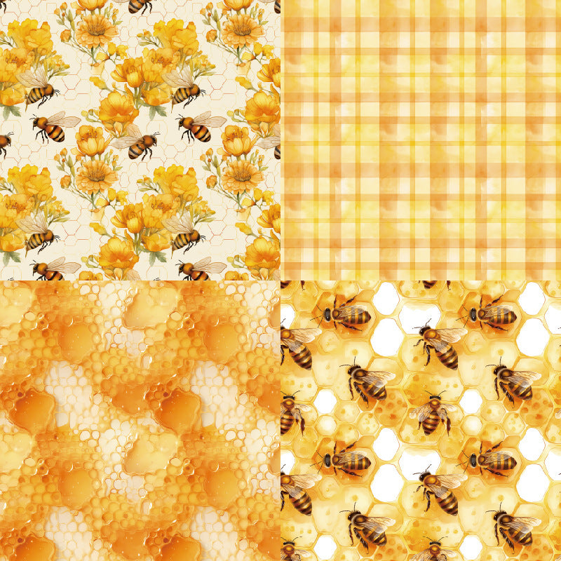 Honey Background Paper – Single-Sided, 24 Sheets - ViktaShop