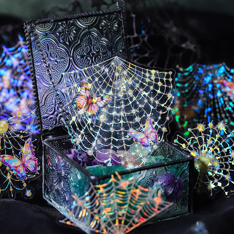Spider Web Art Stickers – Light Shell Series, 4 Options - ViktaShop