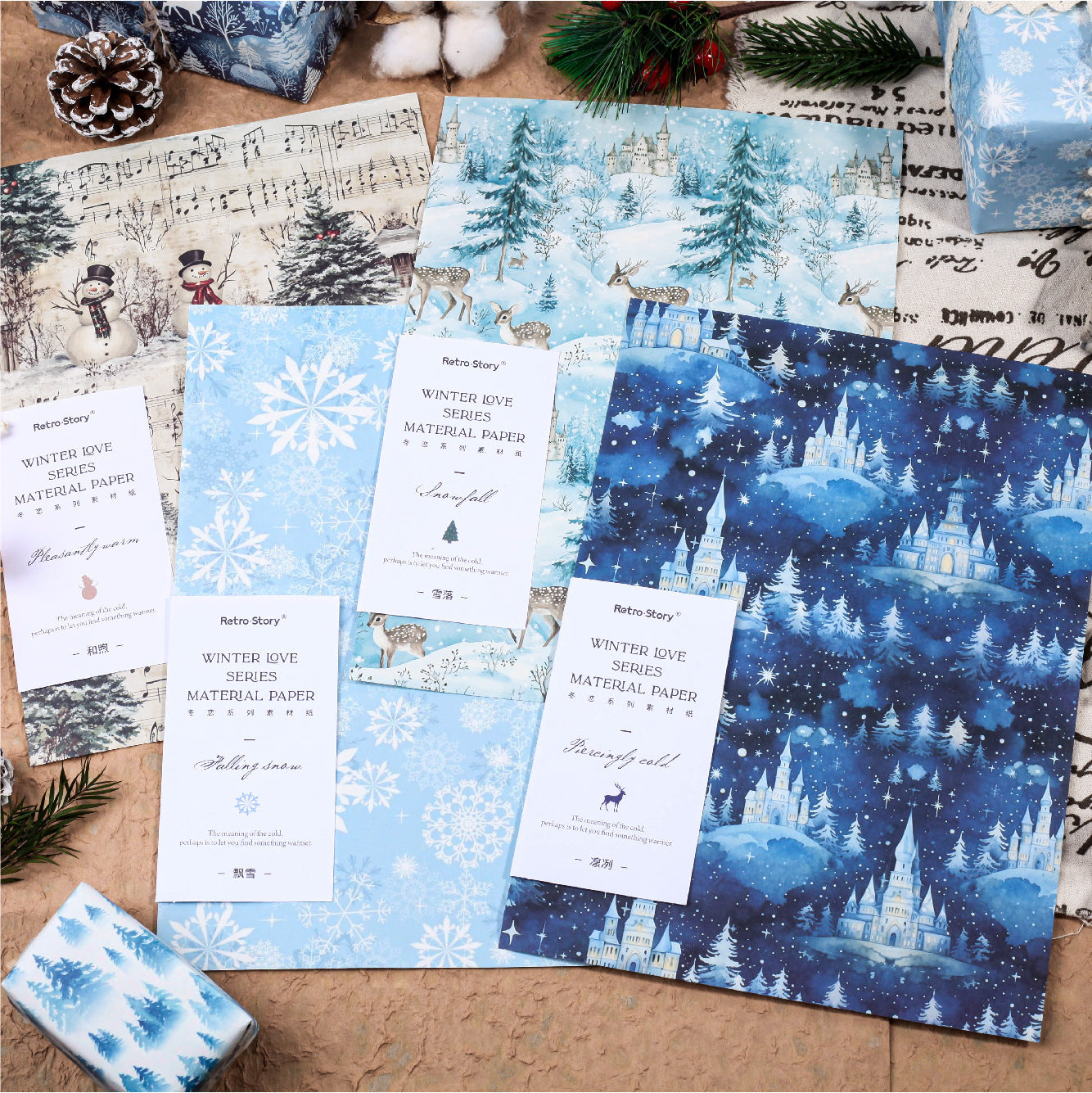 Christmas Decorative Paper - Winter Love - ViktaShop