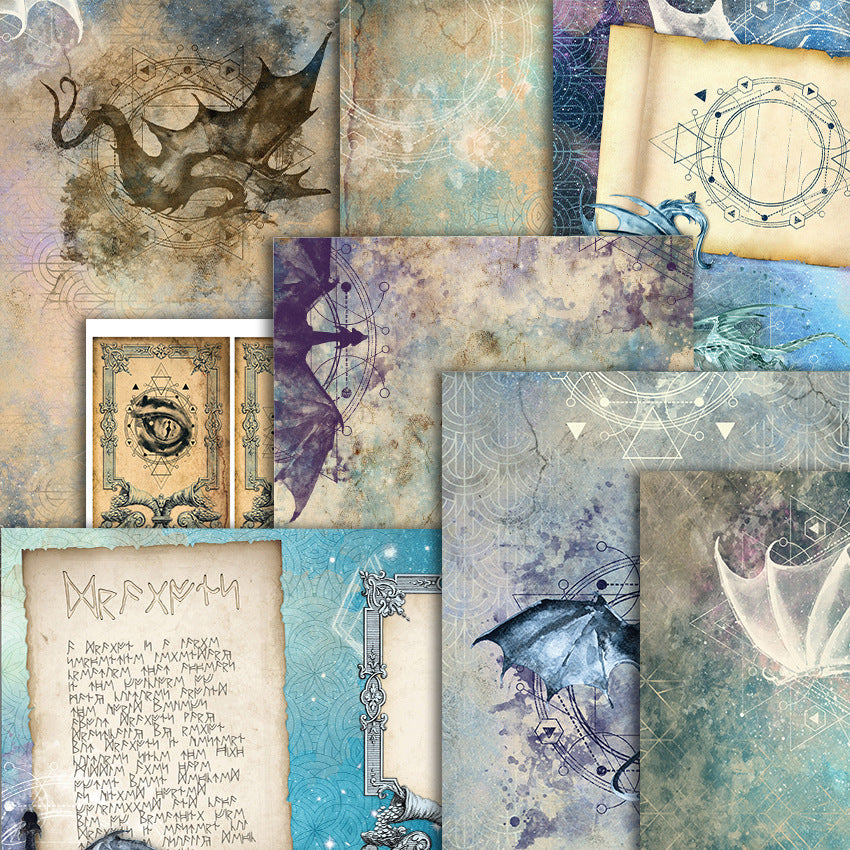 Mystic A5 Pattern Background Paper - 8 Sheets - ViktaShop