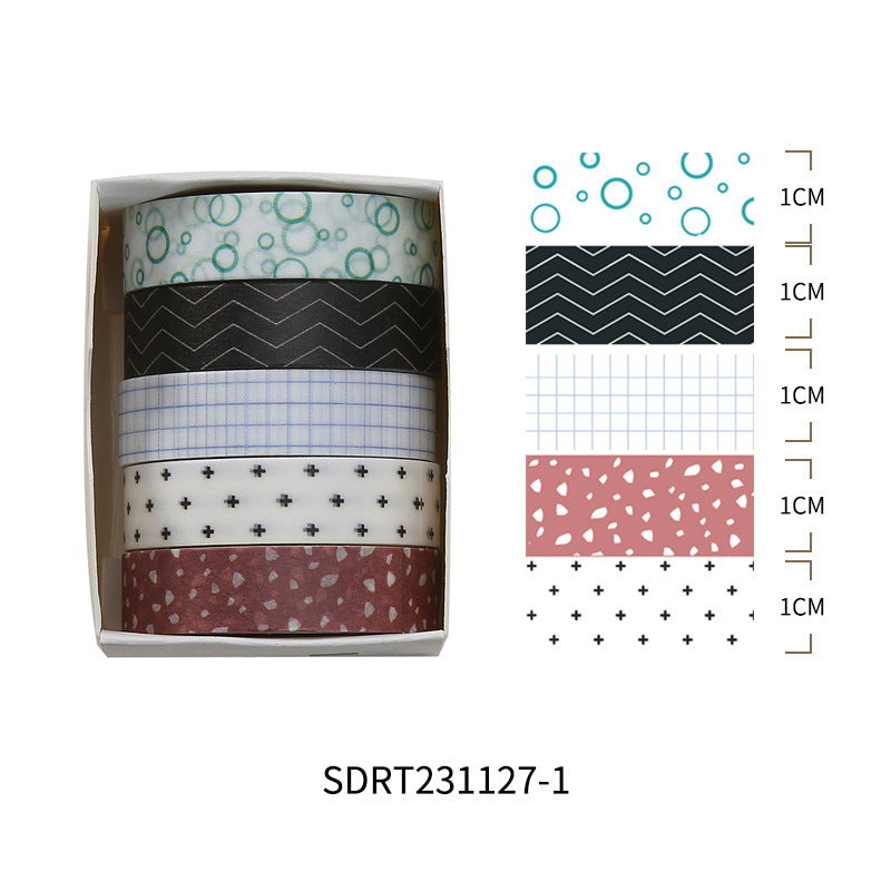 Salt Sunseeker Series – Retro Style Paper Washi Tape Set, 2m - ViktaShop