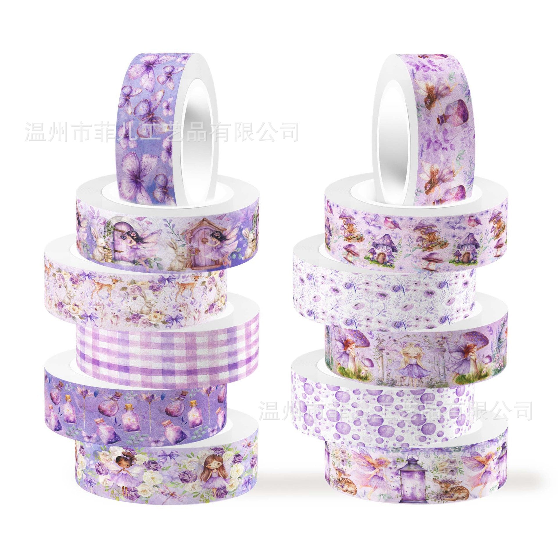 Purple Fairy Butterfly Washi Tape – Decorative Roll for Journals & DIY - ViktaShop