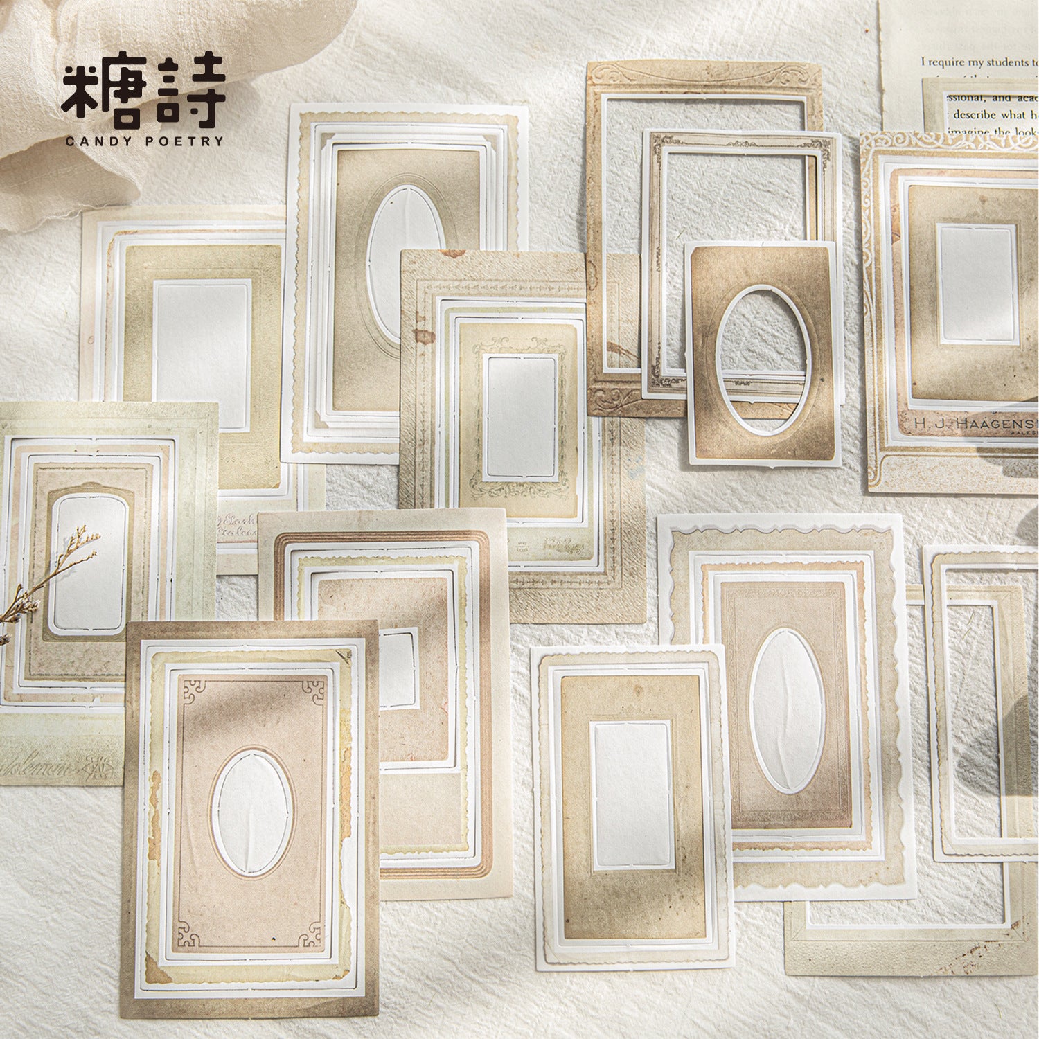 Sugar Poem White Kraft Paper Die-Cut Sticker - 10 pcs - ViktaShop
