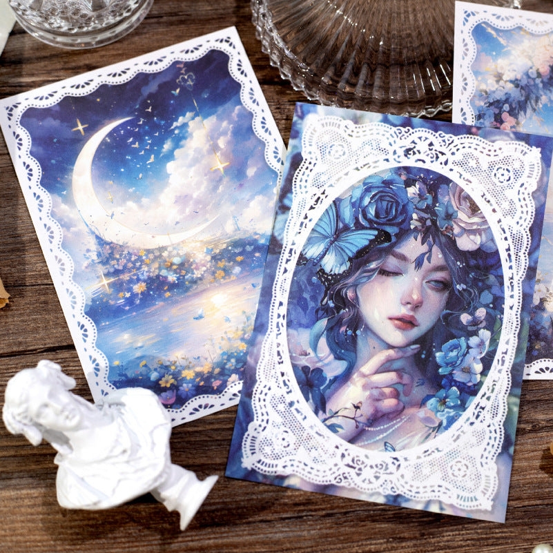 Romantic Lace Character Series – Material Paper Collection, 30 Pcs - ViktaShop