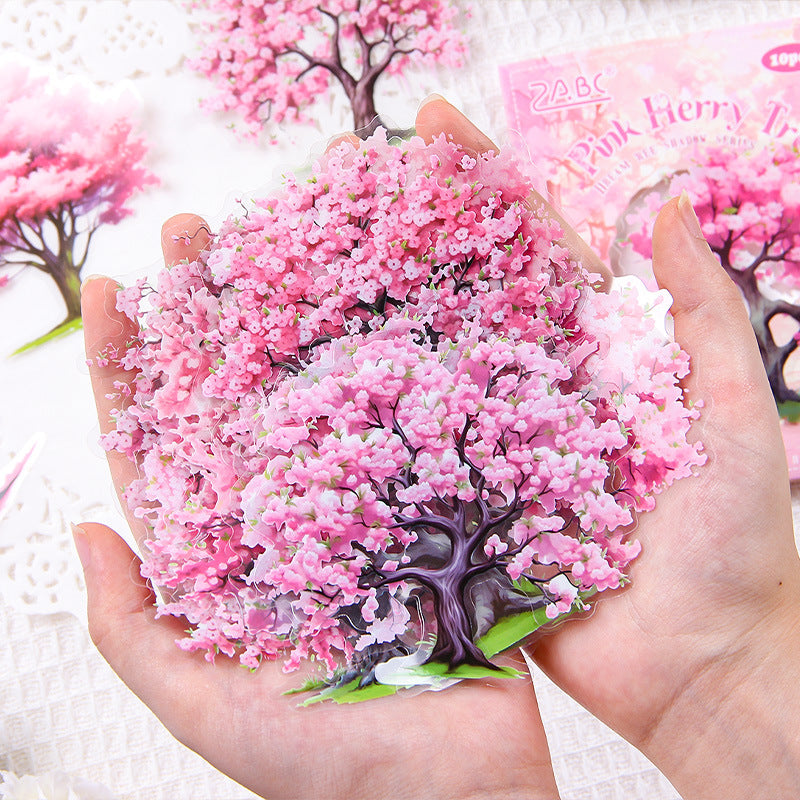 Waterproof PET Stickers – Natural Tree Scenery - ViktaShop