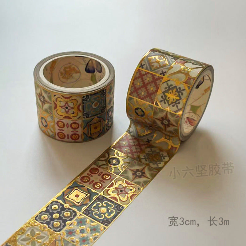 Gilded Paper Tape – Retro Chinese Style DIY Journal Tape, 7 Options - ViktaShop