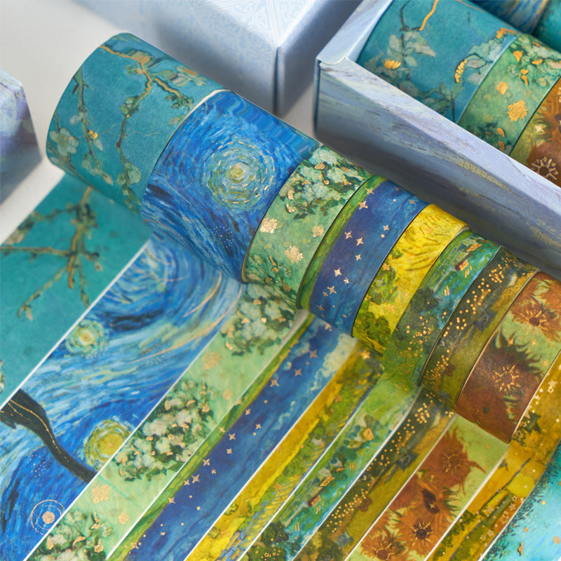 Creative Journaling Materials Box Set - Washi Tape & Stickers, 10 Pcs - ViktaShop