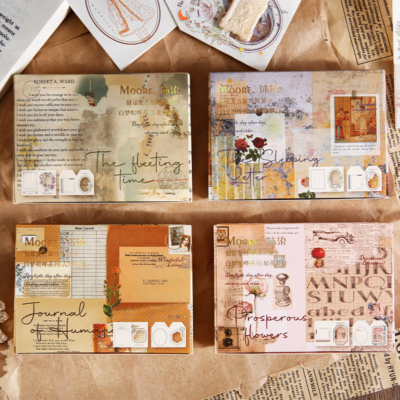 Illustration Card Stickers – Retro DIY, 4 Options - ViktaShop