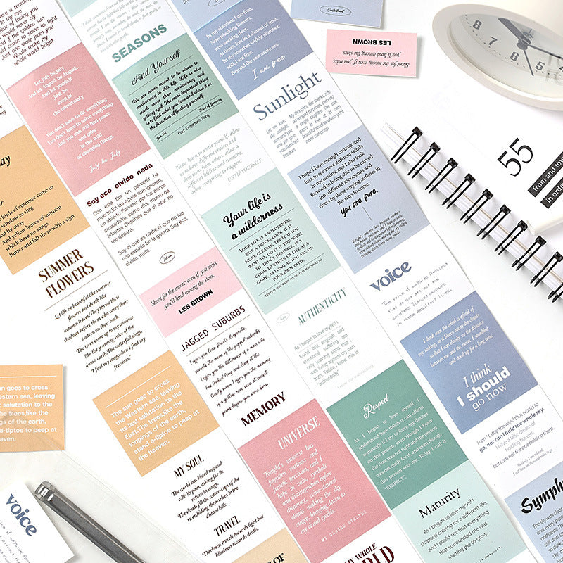 Shallow Text Washi Tape English Landscape, 2m - ViktaShop