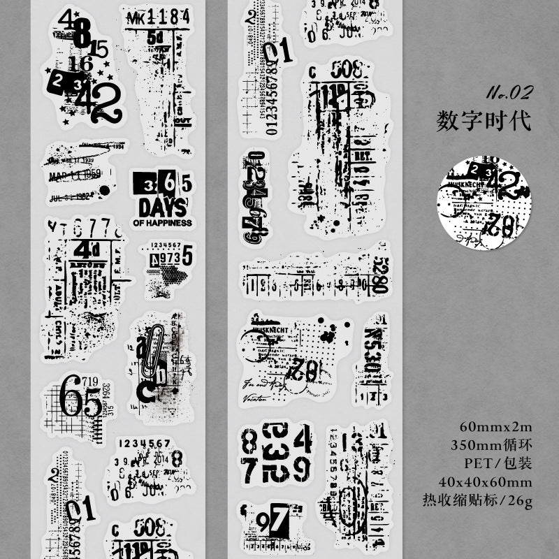 Old Things PET Tape – Twilight Series, Retro Hand Account, 2m - ViktaShop