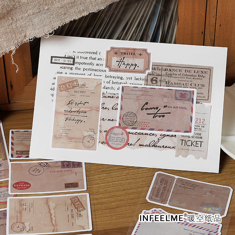 Writable Stickers, Retro Collage Series, 4 Options - ViktaShop
