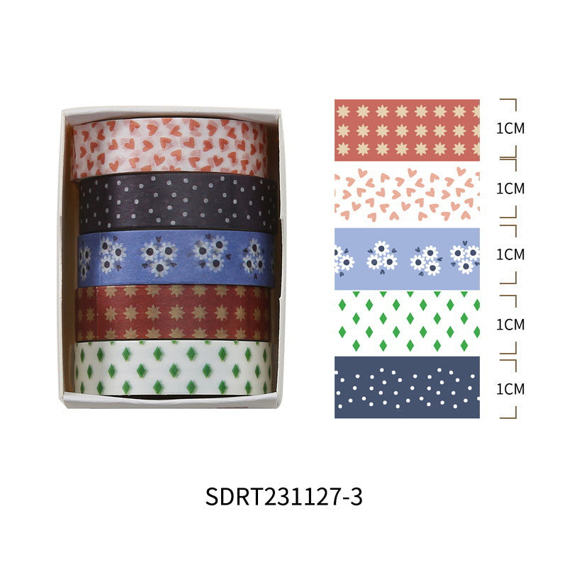 Salt Sunseeker Series – Retro Style Paper Washi Tape Set, 2m - ViktaShop