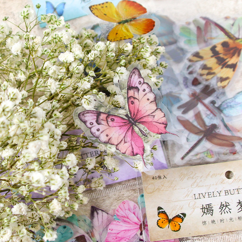 Simulation butterfly sticker package 20 psc