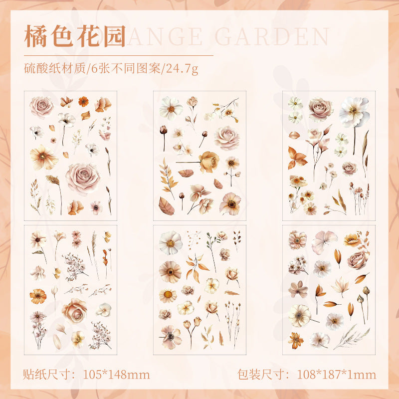 Waterproof PET Plant & Flower Stickers – Grass Flower Ballad Series - ViktaShop