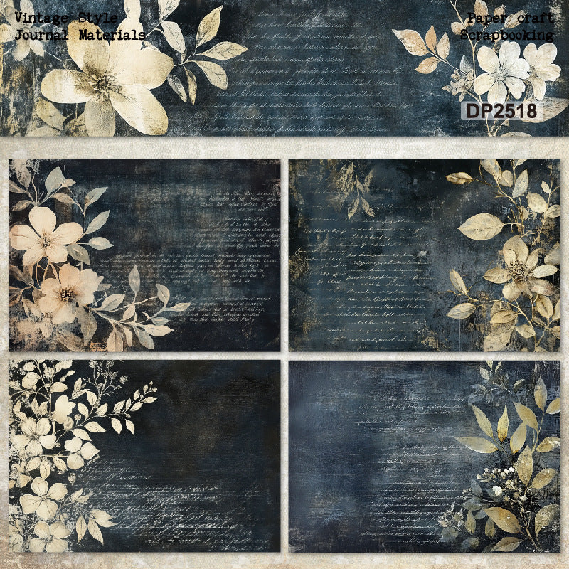 Flowers paper material background A5