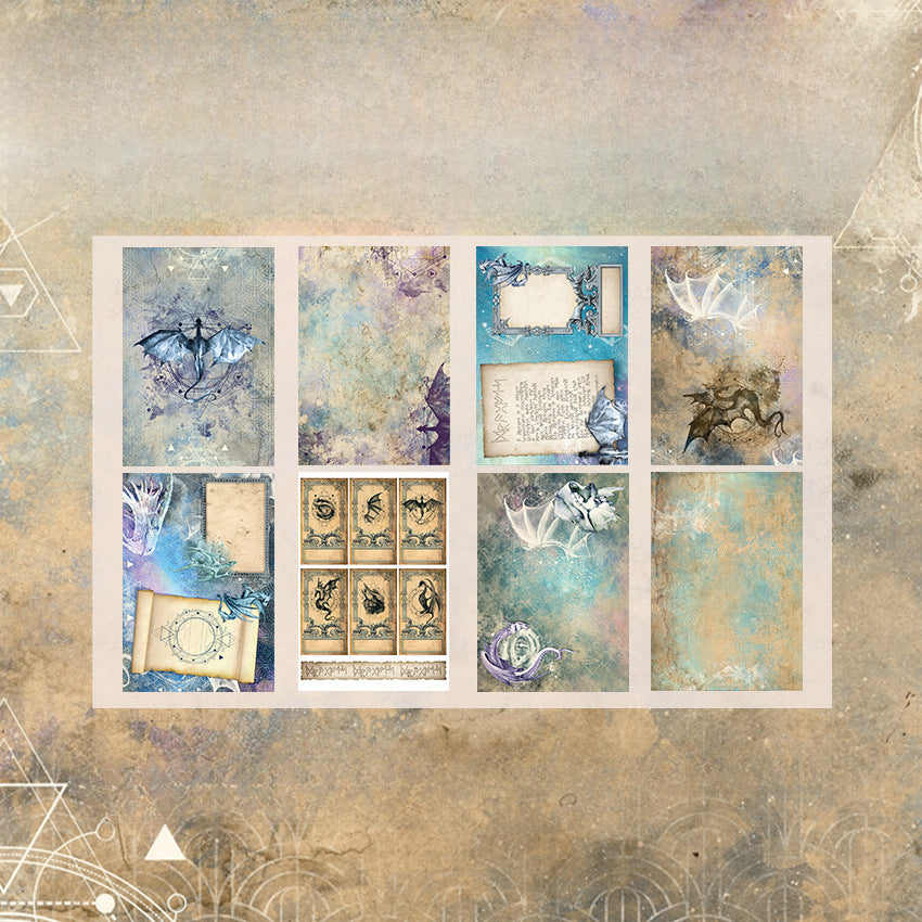 Mystic A5 Pattern Background Paper - 8 Sheets - ViktaShop