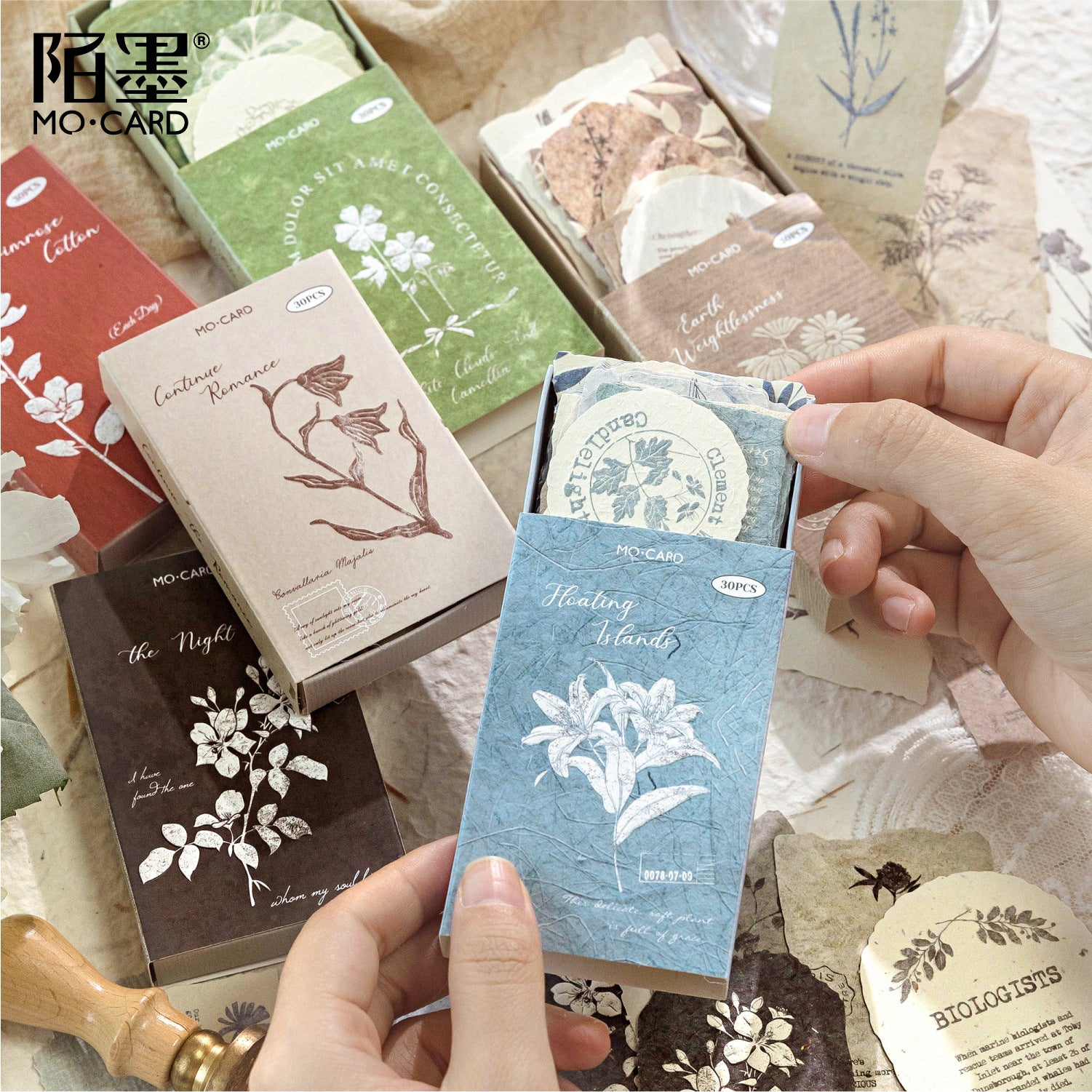 Relief Paper Stickers - Forest Overture, Flowers & Plants Theme, 30 Pcs - ViktaShop