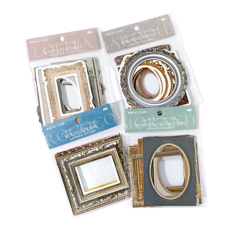 Hollow Retro Collage Stickers – Classical Binding Series, 4 Options - ViktaShop