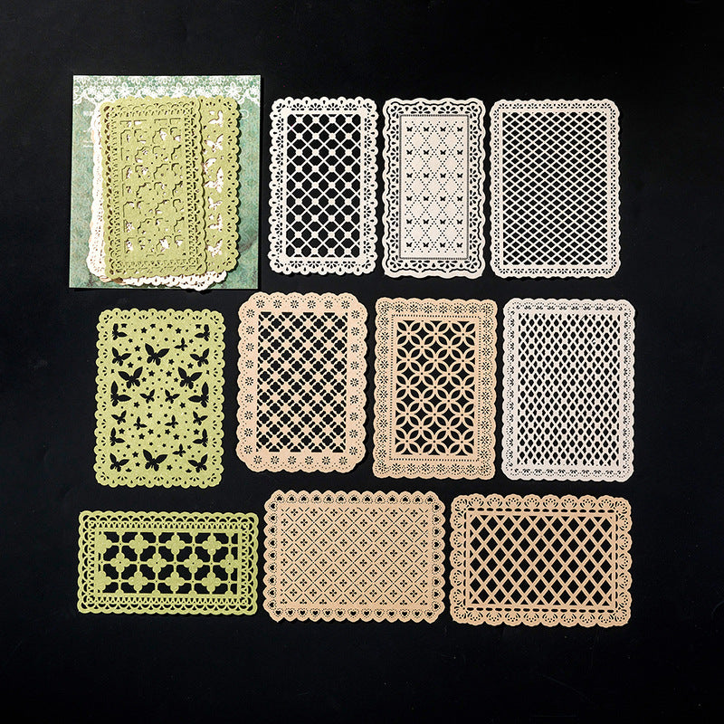Lace Paper INS Material Decoration Base, 10 Pcs - ViktaShop