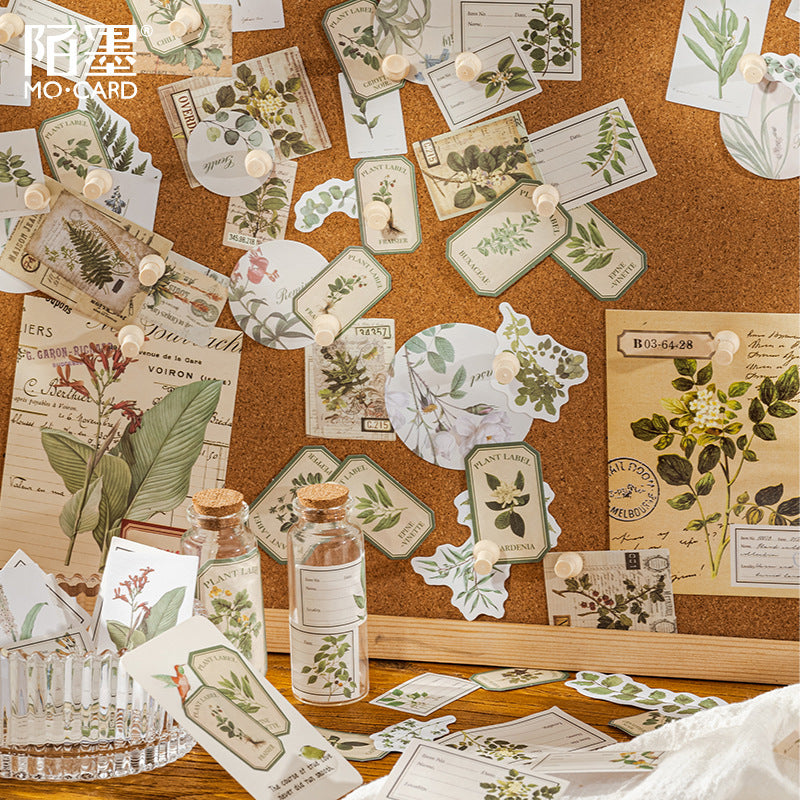 Sticker Bag Retro Plant DIY Background, 6 Options - ViktaShop