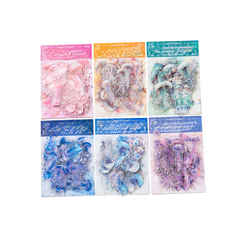 Jellyfish Fantasy Series PET Stickers, 40 Pcs - ViktaShop