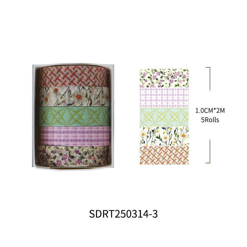 Message Series Washi Tape Set – Creative Background Design, 12 Options - ViktaShop