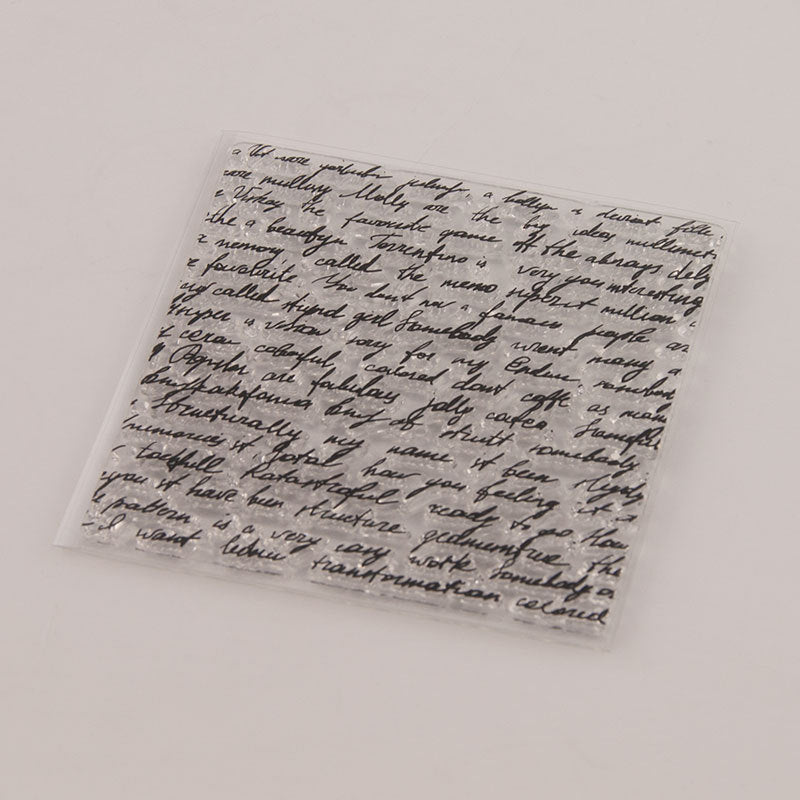 Transparent Silicone Stamp – Text Background DIY Journal Seal - ViktaShop