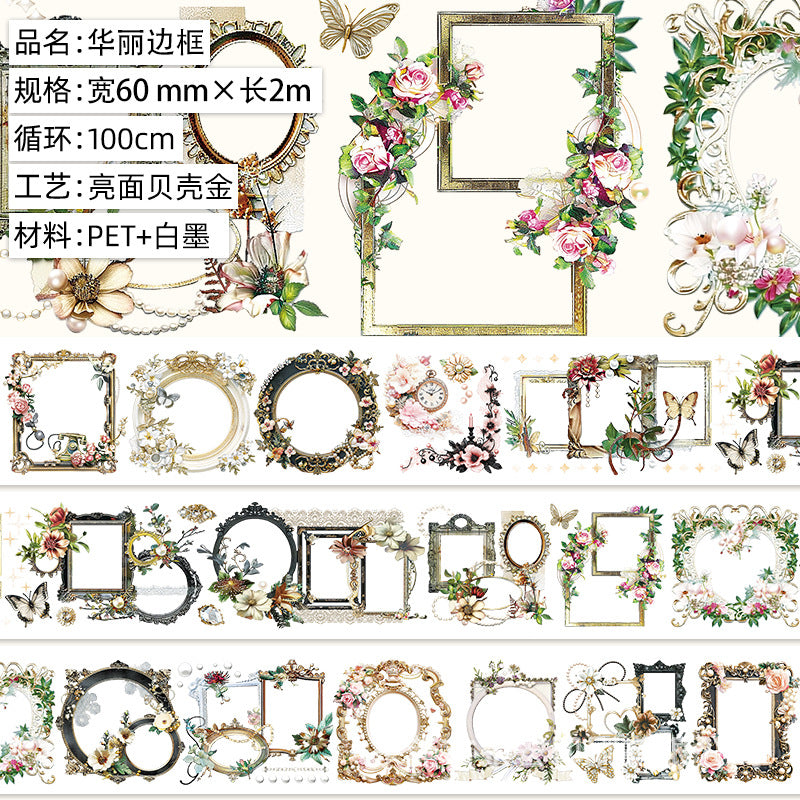 Maillard Character & Floral Matte PET Tape – 1 m - ViktaShop