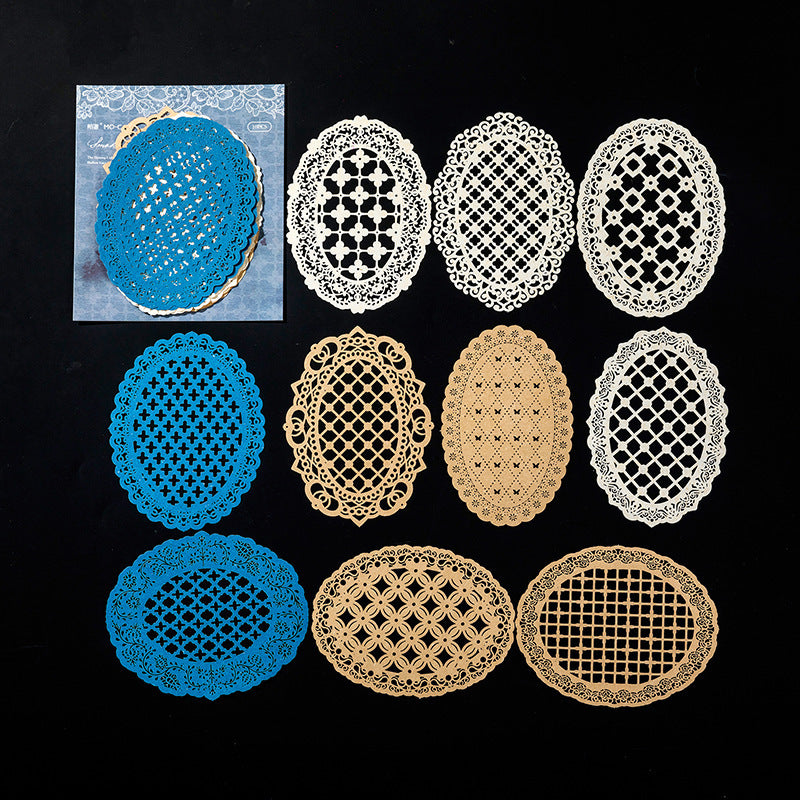 Lace Paper INS Material Decoration Base, 10 Pcs - ViktaShop